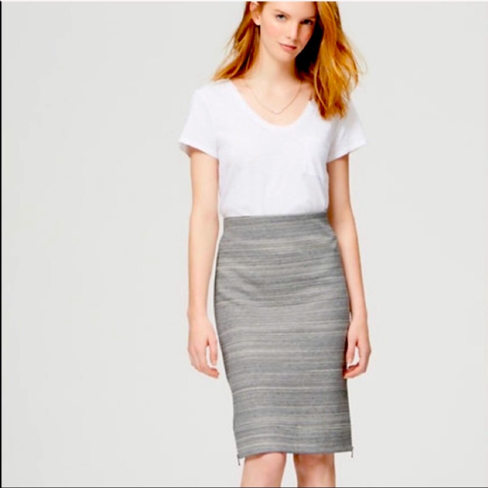 NWOT Loft zipper skirt